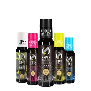 【Oro Bailen 皇嘉】特級冷壓初榨橄欖油100mlx5入組(4種香氣 一次擁有)
