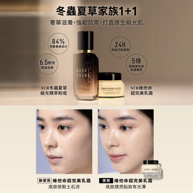 【Bobbi Brown 芭比波朗】冬蟲夏草緞光精萃粉底液30ml