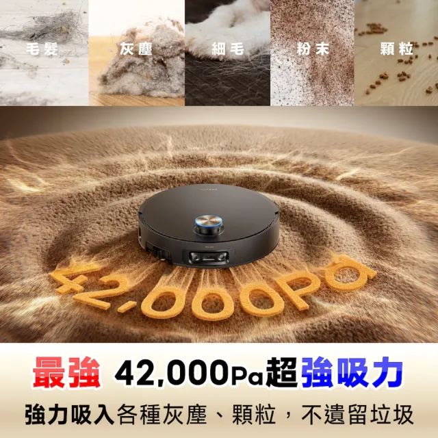 【Dreame 追覓科技】X60 Ultra Extreme 仿生雙關節外擴AI掃拖旗艦機(5+5公分越障/拖布外擴18公分/42000PA)