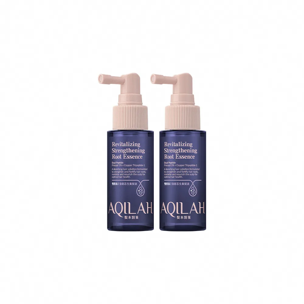 【美吾髮】AQILAH髮本對策 雙胜強健芯生養髮液50ml_2入組(奇蹟小藍瓶/健髮/蓬鬆/豐盈)
