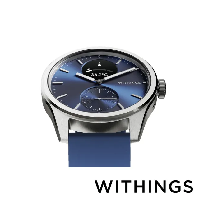 WITHINGS ScanWatch 2 全方位健康智慧腕錶 42mm 白/黑/藍 公司貨