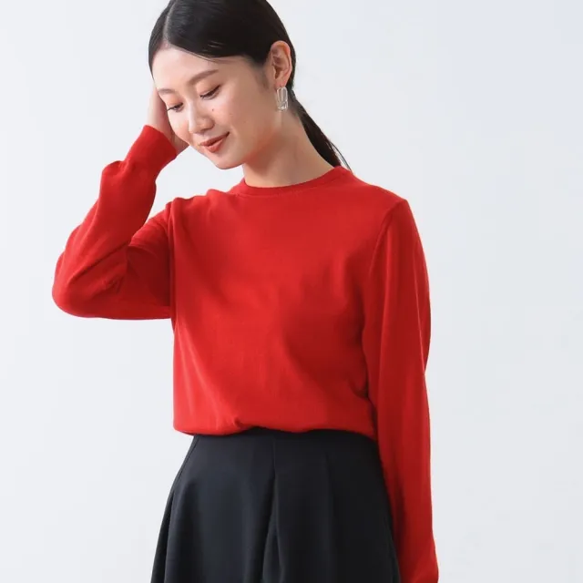 【BEAMS】官方旗艦館 SLOANE / 女裝 14G 圓領 毛衣