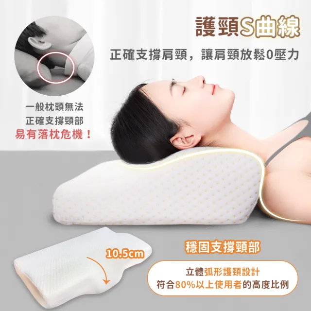 【Beroso 倍麗森】買一送一 涼感透氣護頸防鼾記憶枕頭(SGS檢驗合格 護頸枕 禮物 雙11)