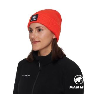 【Mammut 長毛象】Fedoz Beanie 保暖針織反折豆豆帽 經典紅 #1191-01092