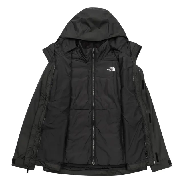【The North Face】北面女款黑色DRYVENT防水鋪棉內裡三合一外套｜8J8WJK3