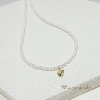 【Ms caramelo 焦糖小姐】珍珠項鍊 愛心項鍊