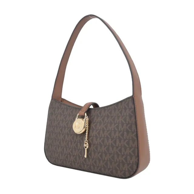 【Michael Kors】LYRA PVC 滿版鎖頭手提肩背包(多色選)