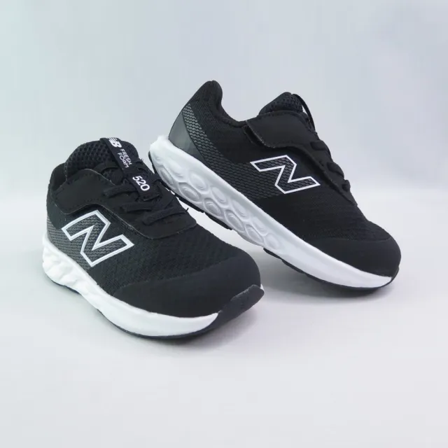 【NEW BALANCE】小童鞋 運動鞋 520 Airplane Hook & Loop W寬楦 魔鬼氈 (I5202C2黑x白)