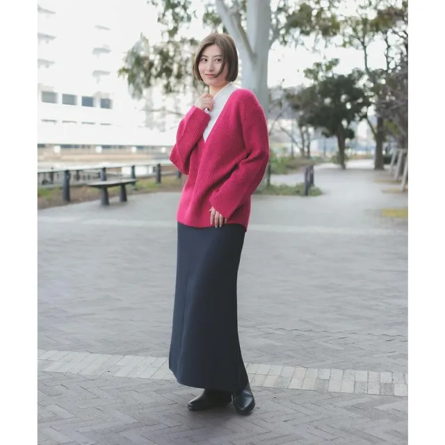 【BEAMS】官方旗艦館 Demi-Luxe BEAMS / 女裝 羊毛 V領 上衣