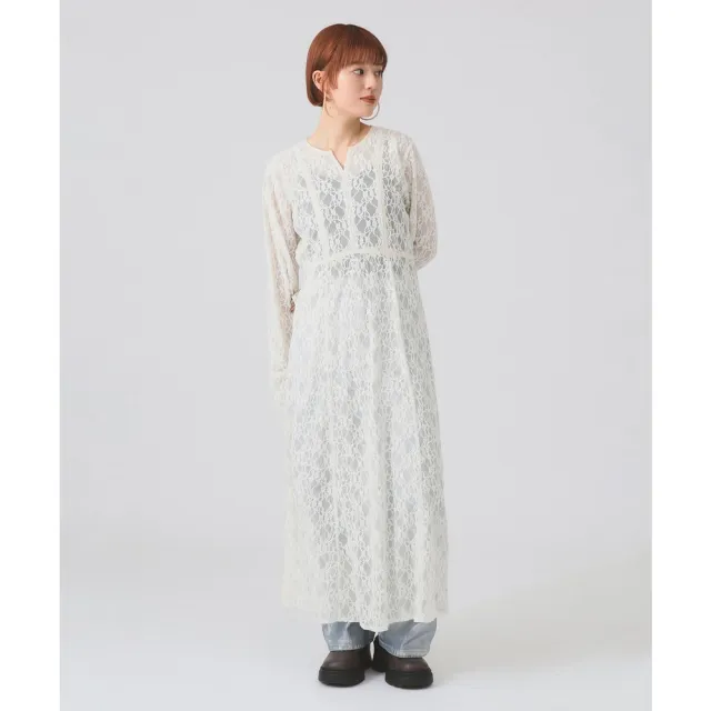 【BEAMS】官方旗艦館 Ray BEAMS / 女裝 蕾絲 鑰匙領 洋裝
