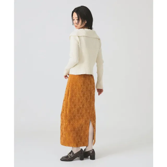 【BEAMS】官方旗艦館 Ray BEAMS / 女裝 起毛 蕾絲 窄版 長裙