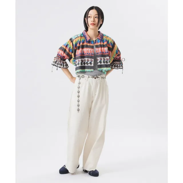 【BEAMS】官方旗艦館 BEAMS BOY / 女裝 塞米諾爾 印花 短袖 襯衫