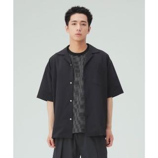 【BEAMS】官方旗艦館 BEAMS HEART / 男裝 聚酯夏花呢 開領 短袖襯衫