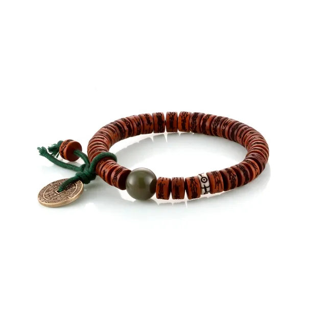 【Woogie武吉珠寶】雷擊棗木符紋手鍊(8mm山鬼花錢)