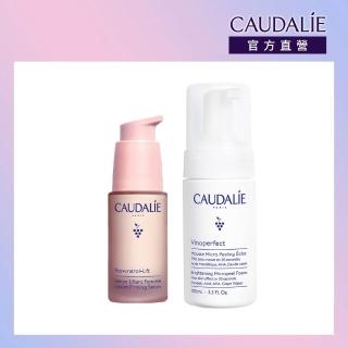 【CAUDALIE 歐緹麗】煥白緊緻明星組(煥白慕斯50ml+緊緻精華30ml)