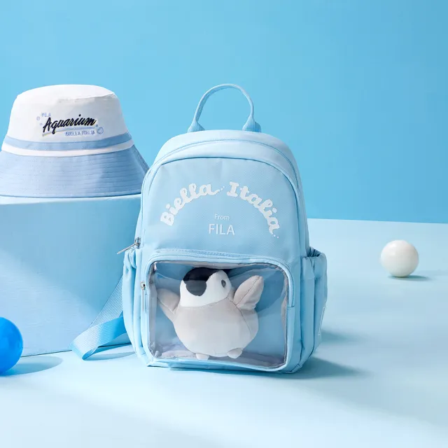 【FILA】#海生館聯名 KIDS 聯名二合一後背包-粉藍色 BPA-8604-SB