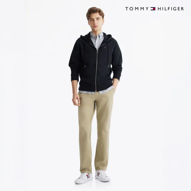 【TOMMY HILFIGER】官方旗艦館TH Flex Denton 棉質斜紋長褲 裸色