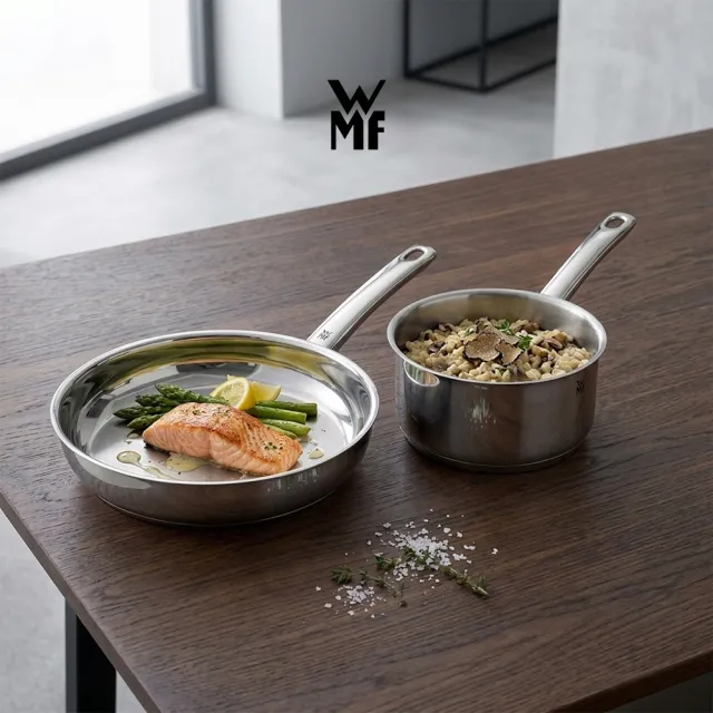 【WMF】專業淬鍊系列Profi Pfannen三層不鏽鋼煎鍋28cm+Astoria不鏽鋼單柄湯鍋16cm