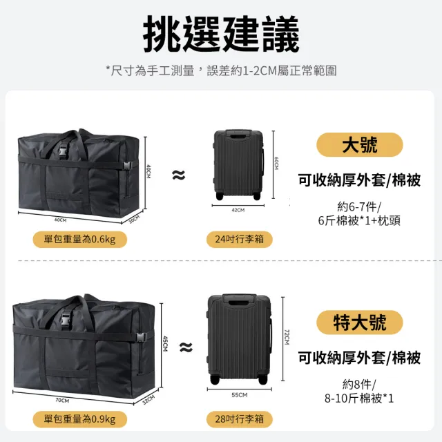 【YORI 優里】雙11 行李袋-特大號(大容量 耐重 行李包 收納袋 托運包 出國 搬家 牛津布 防水 折疊)