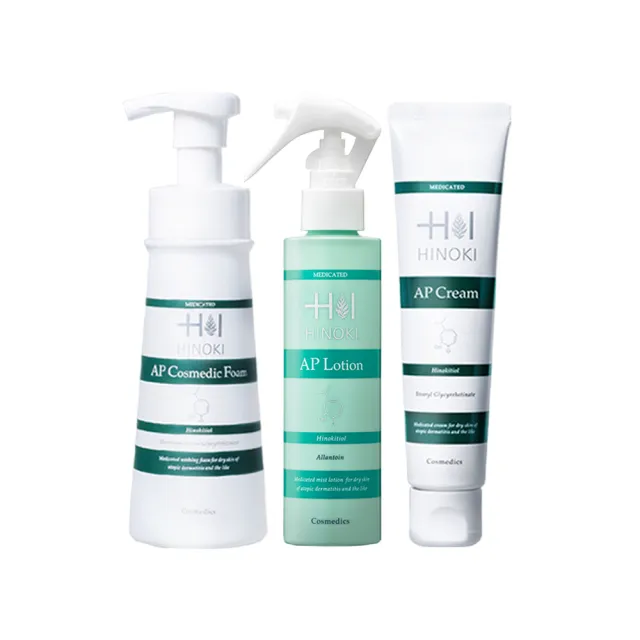 【HINOKI COSMEDICS 肌粧品】HINOKI肌粧品 檜木醇全能基礎保養3入組(保濕/修護/潤澤/全身適用/敏感肌適用)