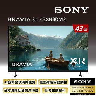 【SONY 索尼】BRAVIA 3II 43型 4K Google TV顯示器 XR(Y-43XR30M2)