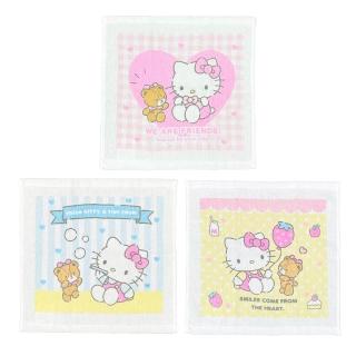 【Marushin 丸真】三麗鷗 純棉洗臉巾三入組(Hello Kitty)