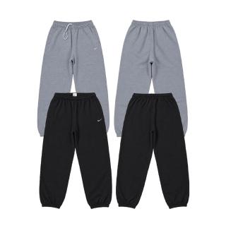 【NIKE 耐吉】Solo Swoosh Fleece Pants 重磅刷毛棉長褲 黑/灰 DA0330