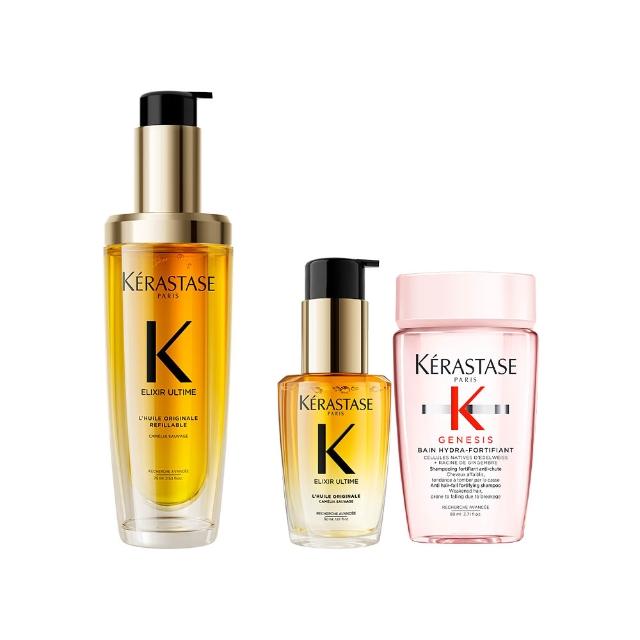 【KERASTASE 巴黎卡詩】金緻柔馭山茶花鎏光露75ml(升級版奢光小金油/護髮油/髮油)