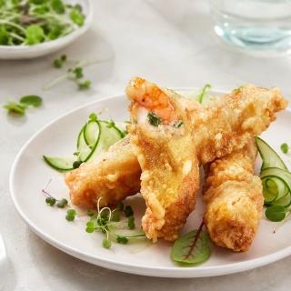 【興達港歐董魚丸】手工蝦仁卷490gx3 (10條/盒 滿滿鮮蝦肉餡 氣炸鍋5分鐘上桌 懶人便當主菜 宵夜下酒菜)