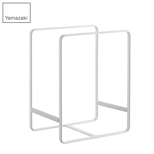 【YAMAZAKI】Plate日系框型盤架L-白(收納架/碗盤架/碗盤瀝水架/廚房置物架) 