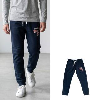 【Superdry】極度乾燥 美式刺繡 棉長褲 立體刺繡 長褲 superdry 棉質 抽繩 刷毛 縮口 @9552