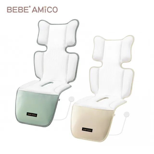 【BEBE Amico】小白鯨極地隨行智能風扇嬰兒涼感墊(推車涼墊 汽座涼墊 推車坐墊 汽座坐墊)