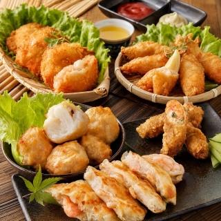 【興達港歐董魚丸】旗艦海鮮炸物任選x4 (花枝蝦排/月亮蝦餅/花枝丸/蝦卷/黑輪 興達港觀光漁港名店)