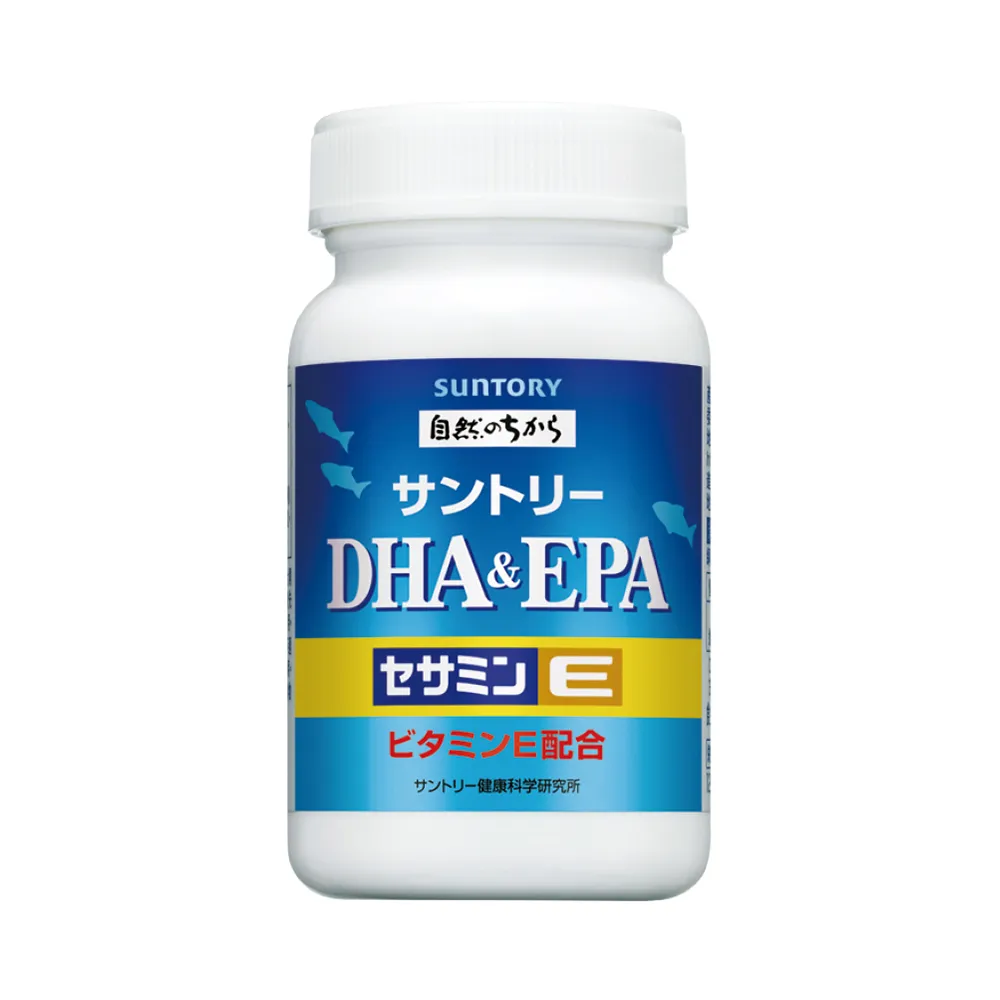 即期品【Suntory 三得利官方直營】魚油 DHA＆EPA+芝麻明E 120顆(DHA&EPA、芝麻明、維生素E、維生素D)
