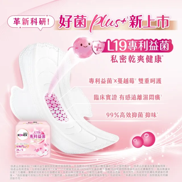 【Kotex 靠得住】好菌Plus+35cm 12片*7串