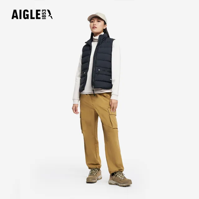 【AIGLE】女 抗UV涼感長袖T恤｜AG-5A251A131 米白(女裝 抗UV 防曬 涼感衣 女 T恤 長袖T恤)