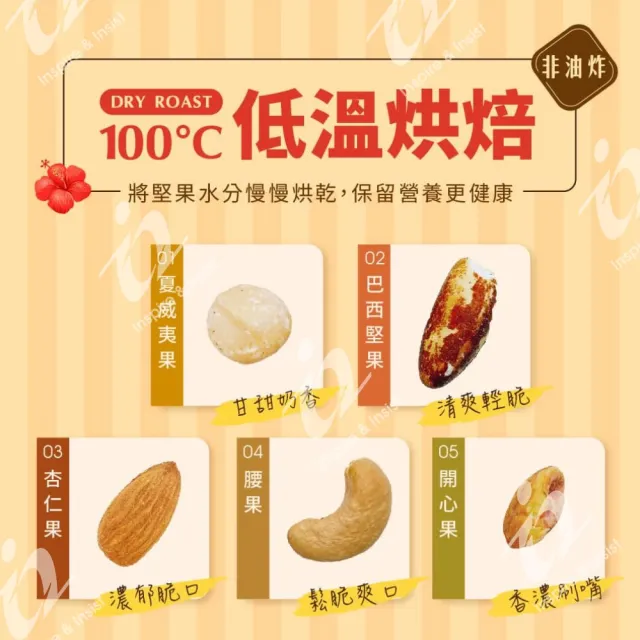 頂級綜合五堅果_原味輕烘焙(腰果、杏仁、巴西堅果、夏威夷豆、開心果)