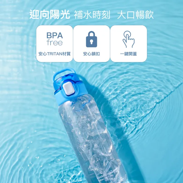 【LocknLock 樂扣樂扣】超值二入組 官方直營 GO彈蓋提環運動水壺 1000ml (二色任選)