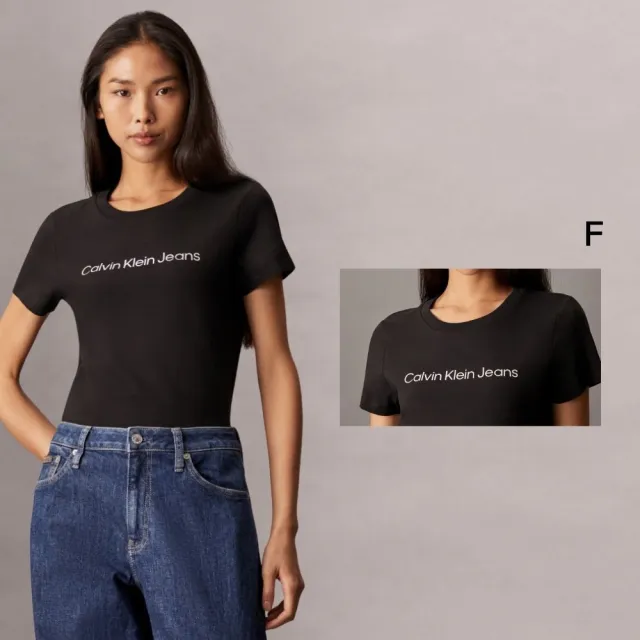 【CALVIN KLEIN】官方旗艦館 男女低調款logo T恤 短T恤 上衣 圓領