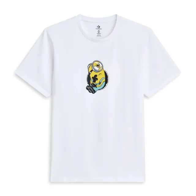 【CONVERSE】Minions Tee 短袖 女款 白色 小小兵 聯名 印花 T恤 CVM6T226-WHT