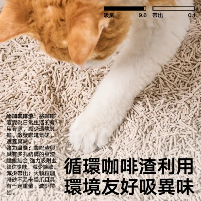 【pidan】植物貓砂 木薯貓砂/豆腐貓砂/木薯豆腐/咖啡砂 2.4kg 4包組(木薯、豆腐、咖啡渣依不同比例混合)