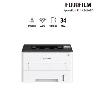 【FUJIFILM 富士軟片】搭標準容量黑色碳粉★ApeosPort Print 3410SD A4黑白雷射無線印表機