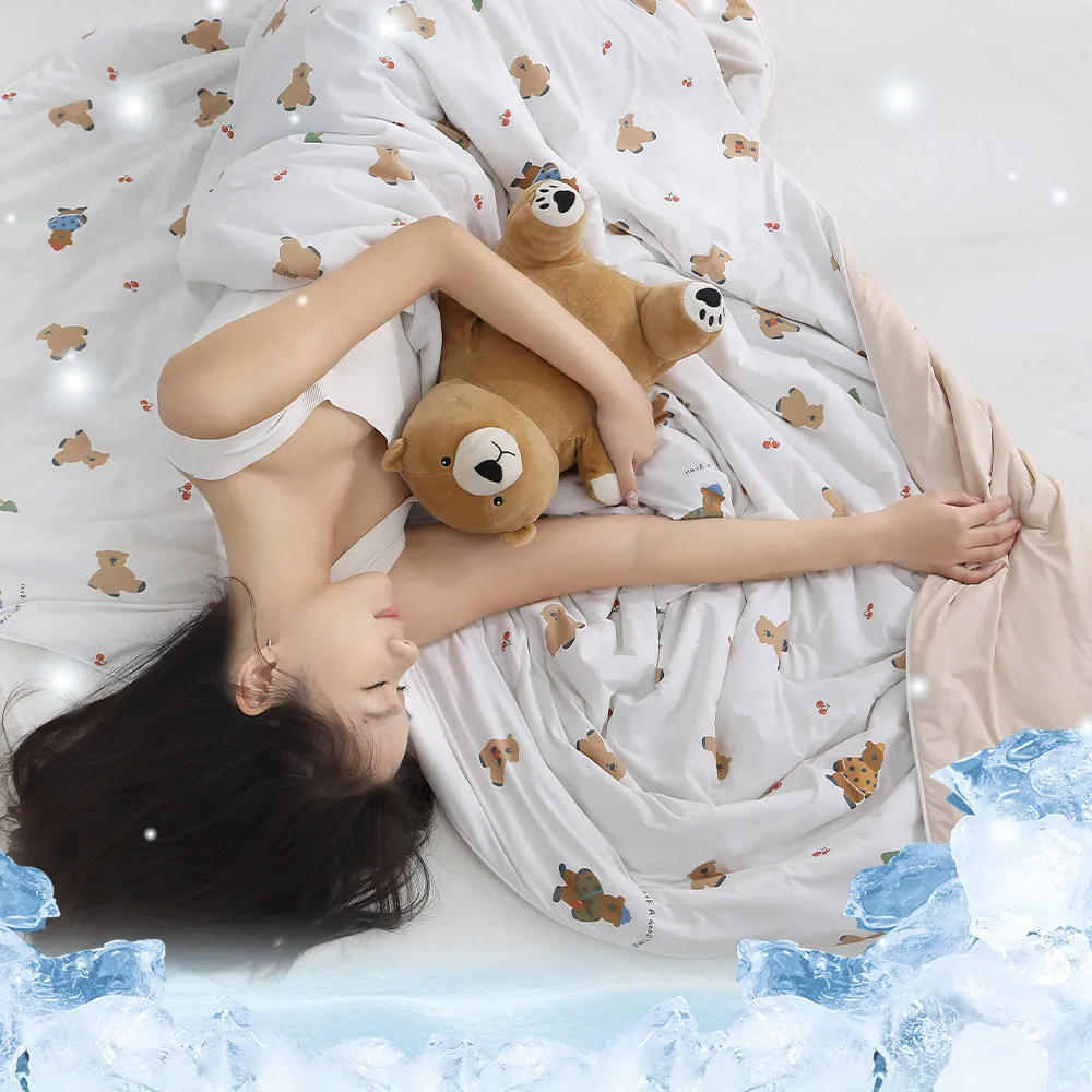 【HOYACASA  禾雅寢具】ICEBABY極凍涼感印花冰寶被2.0-150X200公分-多款任選(快速) 涼被 冰冰被
