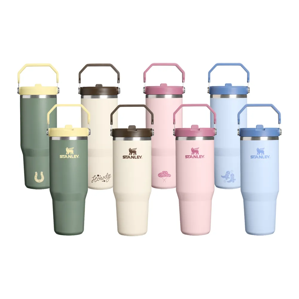 【STANLEY】官方直營 經典系列 IceFlow 手提吸管杯2.0 0.88L (西部風格色系)