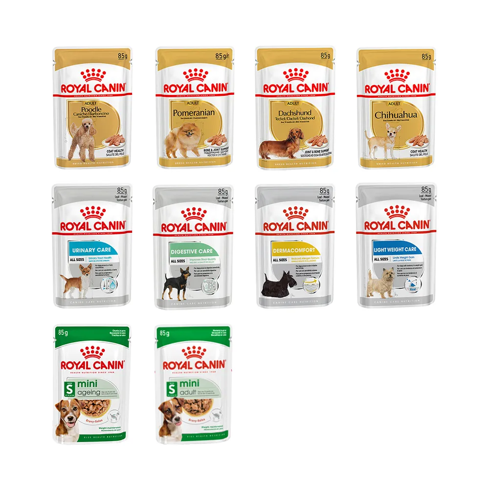 【ROYAL 法國皇家】犬專用濕糧餐包85g-24包(歐洲進口 主食 餐包 狗濕糧 幼犬 成犬 熟齡犬 全齡適用)