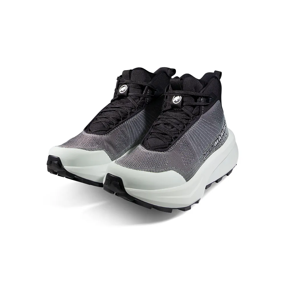 【Mammut 長毛象官方直營】Aenergy Mtn Mid GTX 防水中筒健行鞋 女款 黑/鼠尾草銀綠 #3030-05330