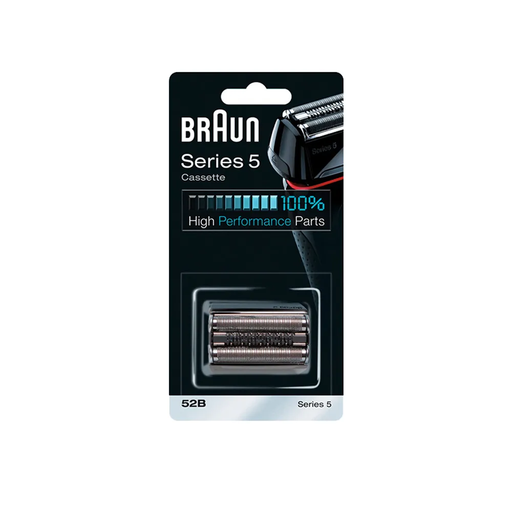 【BRAUN 百靈】CrossHair Blade刀頭刀網匣-黑 52B(德國原裝公司貨 電動刮鬍刀專用) 5系列