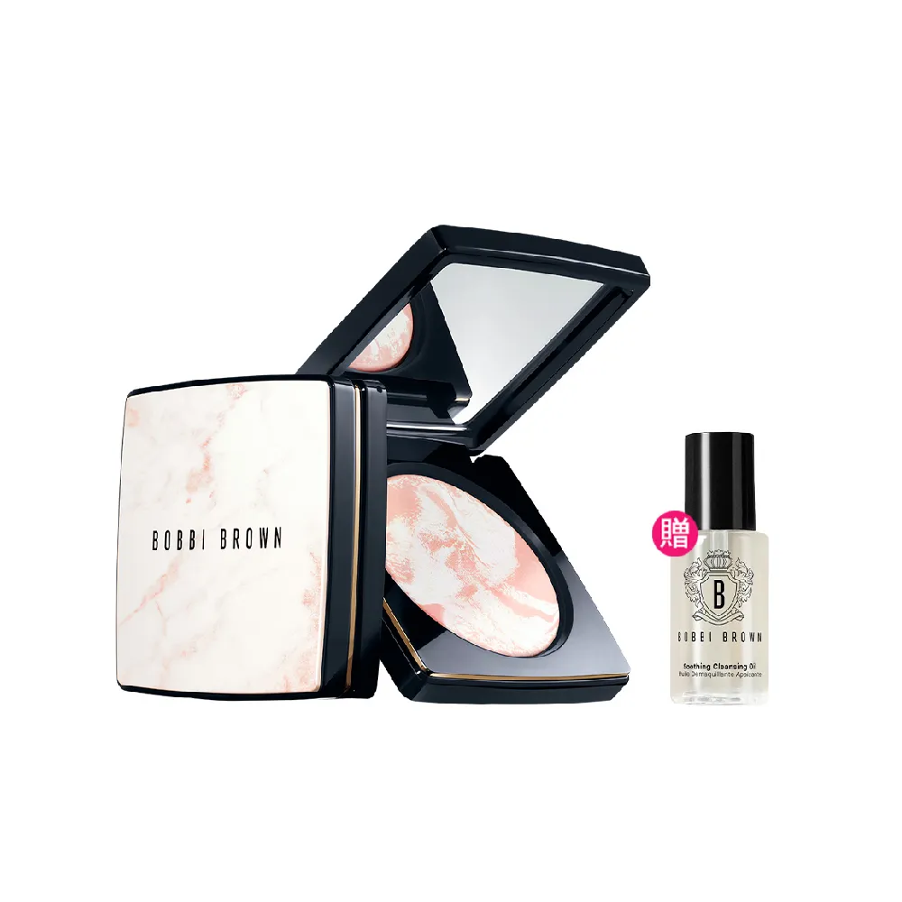 【Bobbi Brown 芭比波朗】大理石粉嫩蜜粉餅(控油x提亮 2合一 / 12hr鎖妝/毛孔瑕疵秒霧化)