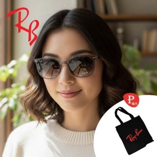 【RayBan 雷朋】亞洲版 Elliot 偏光太陽眼鏡 RB2197F 1438M3 漸層灰偏光鏡片 公司貨(搭贈RAY BAN托特包)