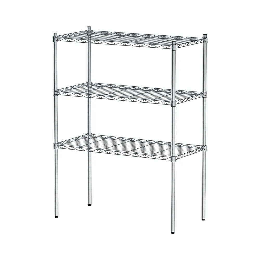 【dayneeds 日需百備】輕型 90x45x120公分 電鍍（鎖管）三層架(鐵力士架/收納層架/鞋架/展示架/層架/鐵架)